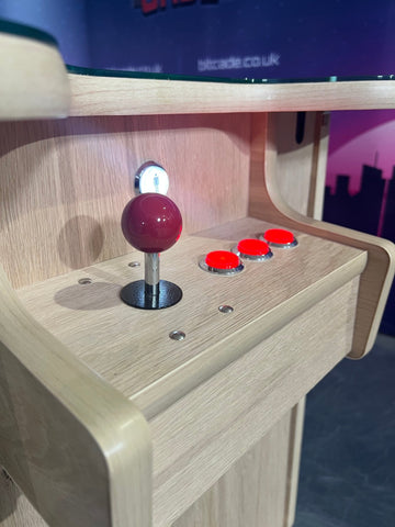 Wood Effect Cocktail Arcade Table - BitCade UK